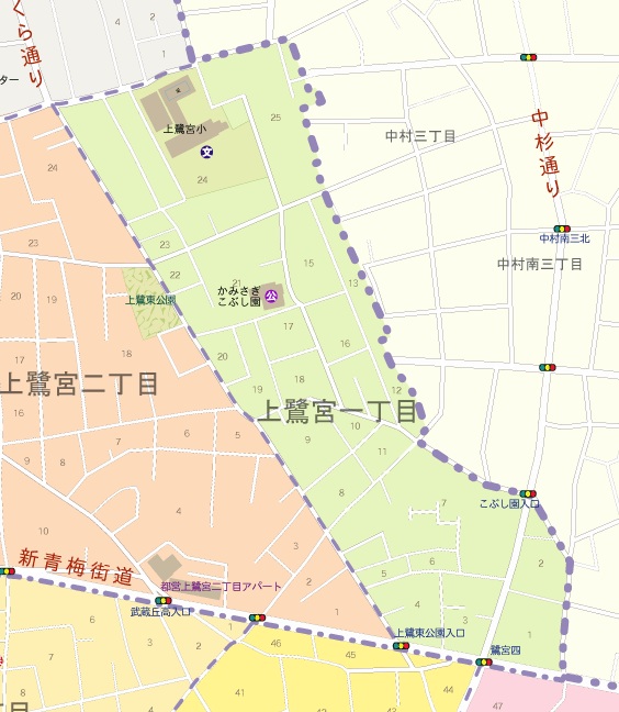 上鷺宮一丁目地図