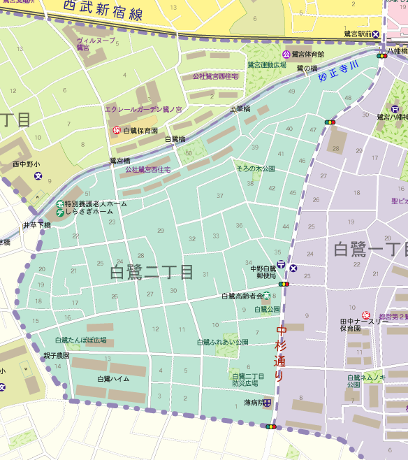 白鷺二丁目地図
